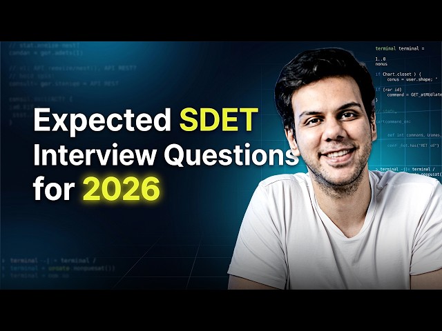 Expected SDET Interview Questions for 2026 #sdet #techwithjatin 