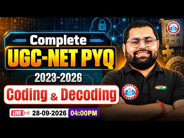 UGC NET December 2026 | Reasoning Coding Decoding | UGC NET Complete 2023 To 2026 PYQ | Vineet Sir