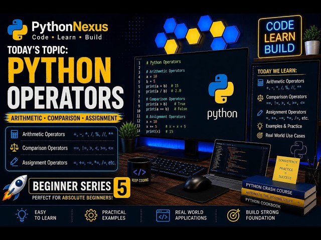 Python Operators Explained | Arithmetic, Comparison & Assignment | Beginner Series 5