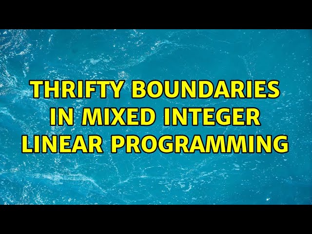Thrifty boundaries in Mixed Integer Linear Programming