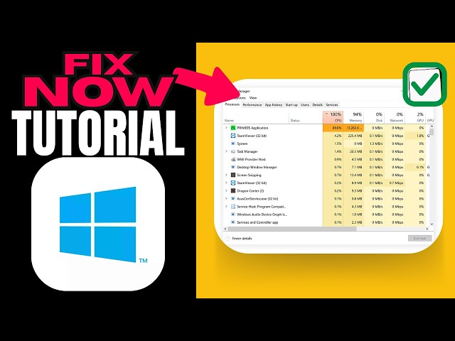 Fix High CPU Usage on Windows (Step by Step)