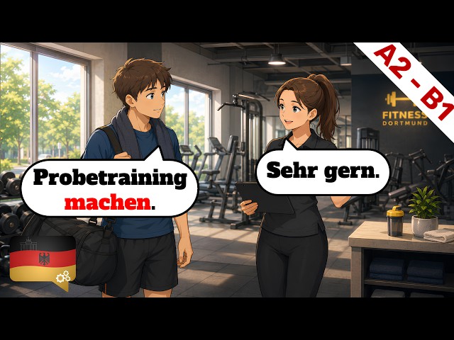 10 Deutsch Dialogen (A2-B1) | Deutsch lernen durch Hören | Wortschatz & Geschichten
