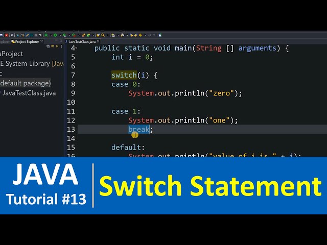 Java Tutorial #13 - Switch case in Java Programming - Java Switch Program