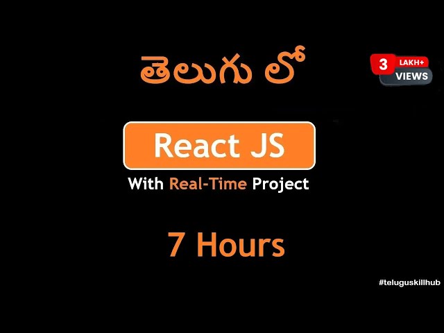 React JS In Telugu