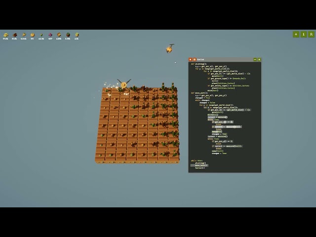 Insertion Sort (Cacti sort) | The Farmer Was Replaced