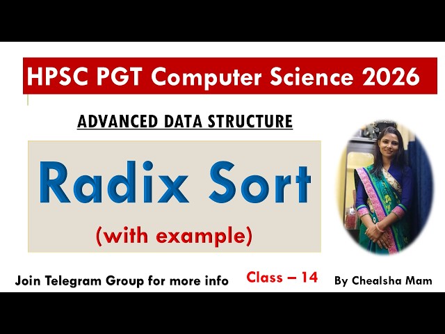 Radix Sort with Example in data structure | Radix Sort Complexity | HPSC PGT Computer Science 2026