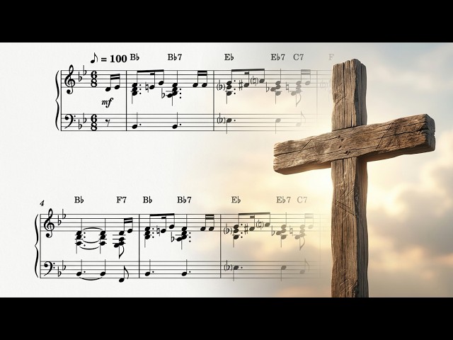 The Old Rugged Cross - George Bennard | INTERMEDIATE Piano Solo Sheet Music Tutorial