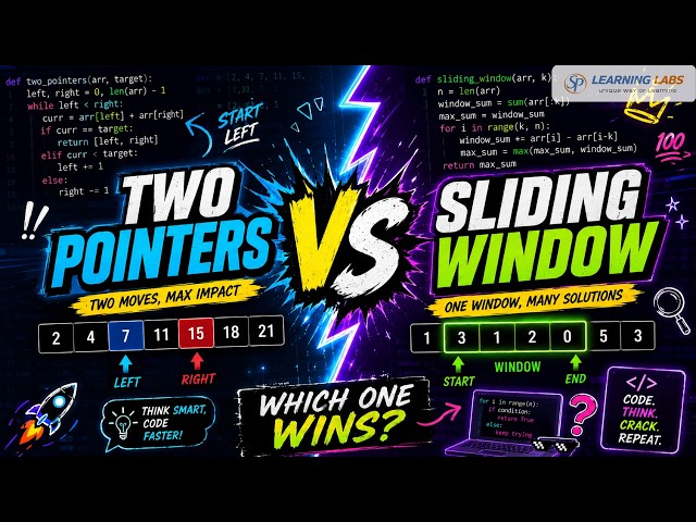 Two Pointers vs Sliding Window | Crack Coding Interviews