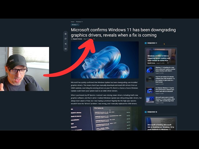 Windows 11 Is Secretly Downgrading Your GPU Drivers