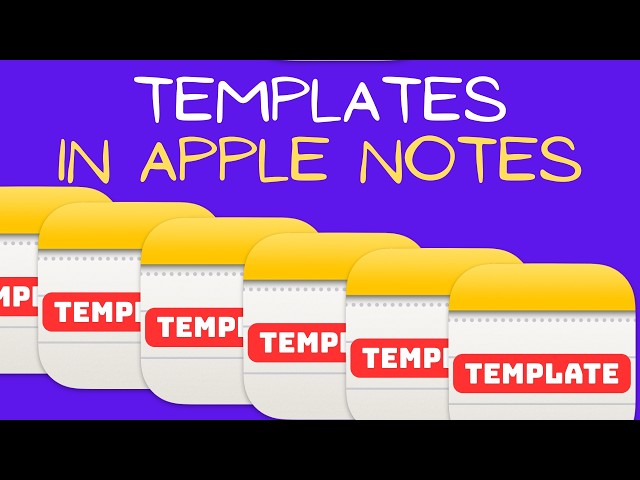 Never Start from Scratch Again: Mastering Templates in Apple Notes