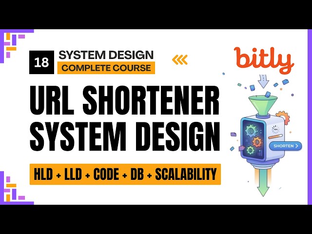 URL Shortener System Design (Design Bitly / TinyURL) | HLD + LLD + DB + Code Explained | Ep. 17