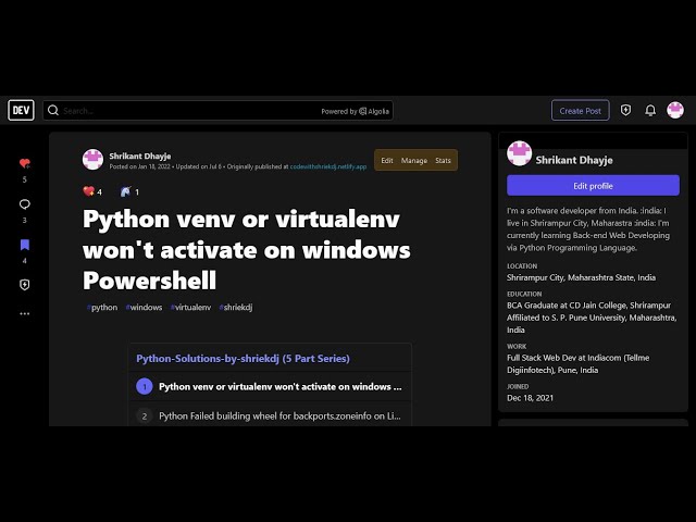 Python venv or virtualenv won't activate on windows Powershell | @CodeWithShriekDj