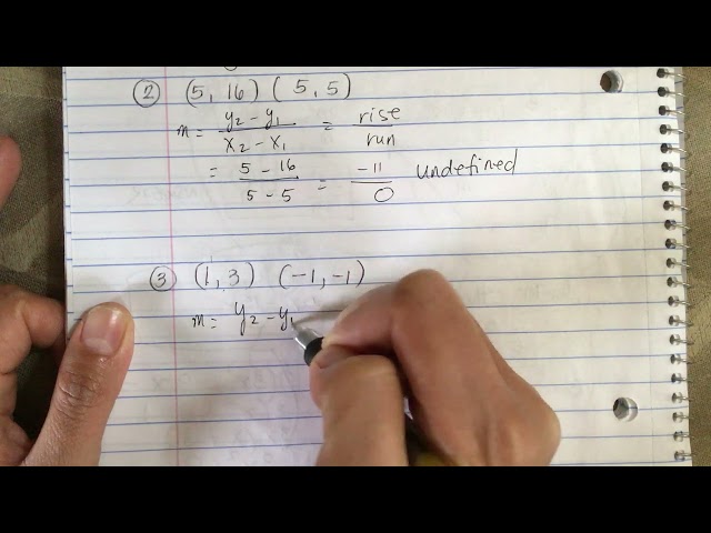 Find the slope of the following/math homework help