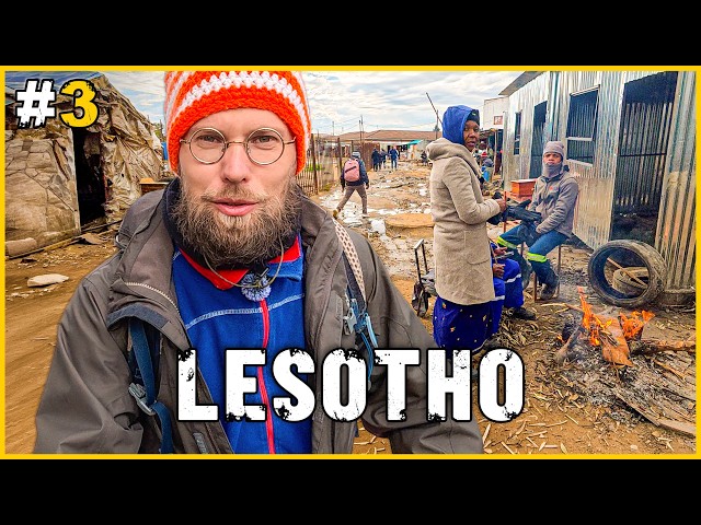 LESOTHO: 🇱🇸 What does a MOUNTAIN TOWN look like in winter? Will HITCHHIKING work? (Africa EXPERIM...