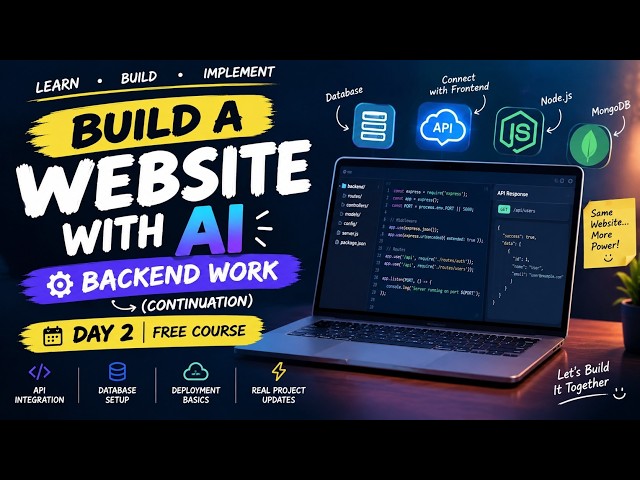 Website Designing with AI | Day 2 | Build a Real Website Using AI | FREE AI Course