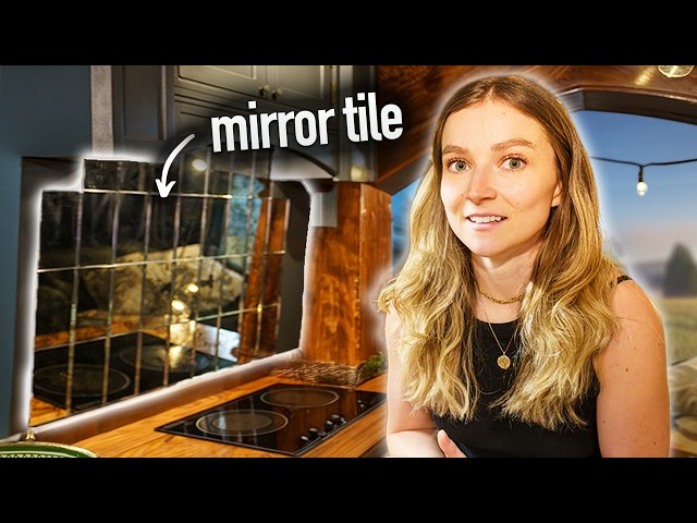 We Put a Mirror Backsplash in Our Van Kitchen