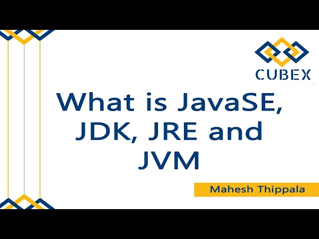 What is JavaSE/JSE, JDK, JRE and JVM by Mr. Mahesh
