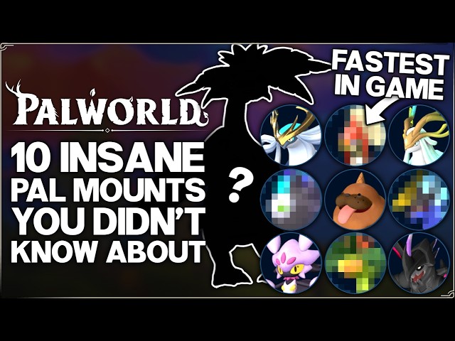 Palworld 1.0 - BIG Discovery - New Best Fastest Pal Mount in Game - 10 Secretly OP Mounts Guide!