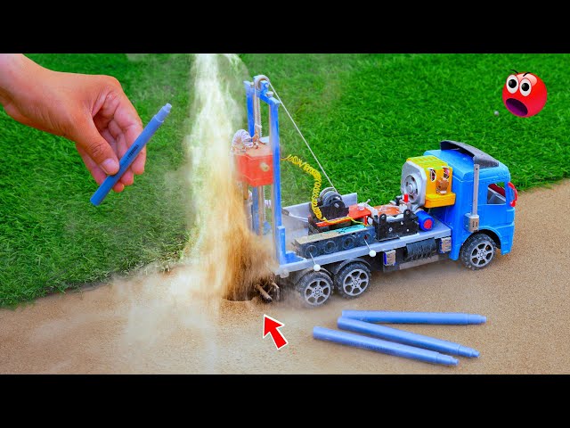 diy mini tractor Hand Pump Construction Project | using bricks | Village Water Supply | @topminigear
