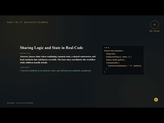 Day 31 Deep Dive — Abstract classes