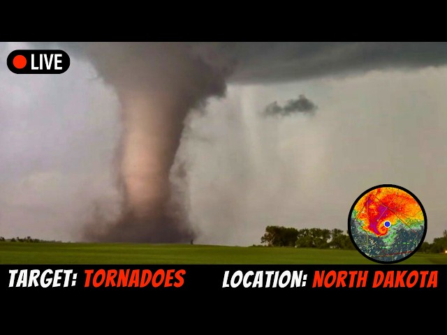 🔴 Tornado Threat Developing Across North Dakota - LIVE STORM CHASER