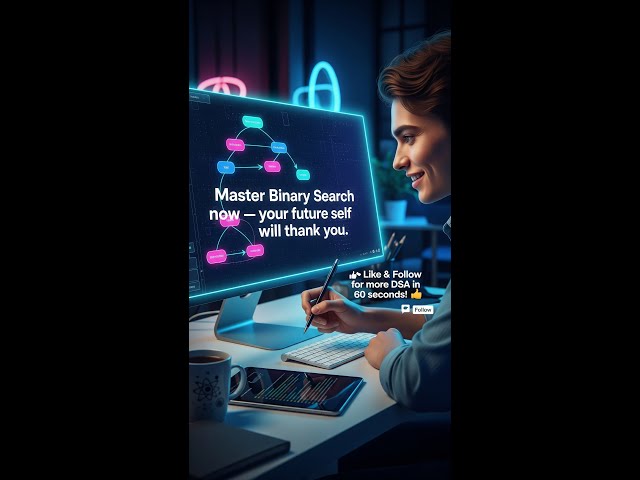 Binary Search – Explained Simply  Beginner-Friendly DSA Tutorial (2026) #shortsfeed #shorts