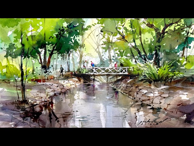     The Secret to Painting Landscapes in Watercolor | Watercolor Magic: Forest Bridge & Reflections 