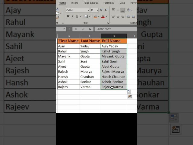 Excel Tips And Tricks | Flash Fill #shorts #tricks #excel