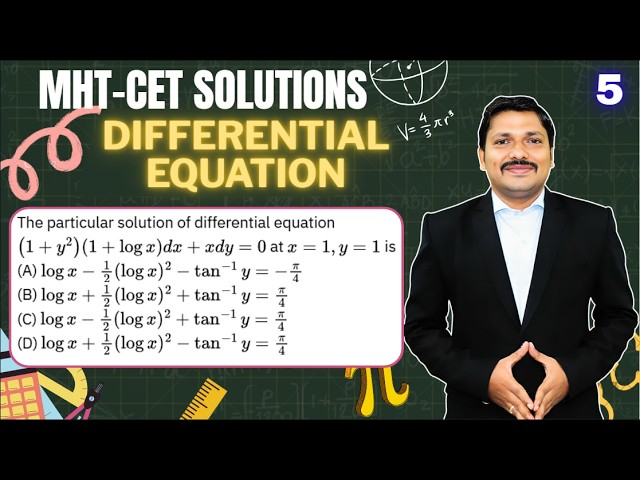 The particular solution of differential equation $\left(1+y^2\right)(1+\log x) d x+x d y=0$ at $x=1,