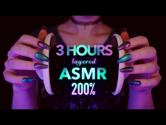 3 HOURS ASMR | 200% layered High Sensitivity, Slow Ear Massage - no talking, lotion, cupping