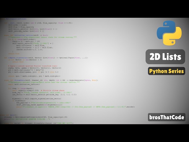 Python - 2D Lists