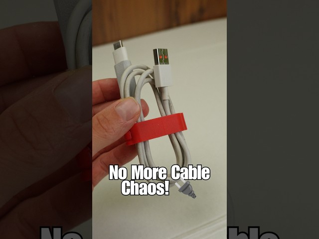 No More Cable Chaos! 🔌 3D Printed Cable Organizer #shorts