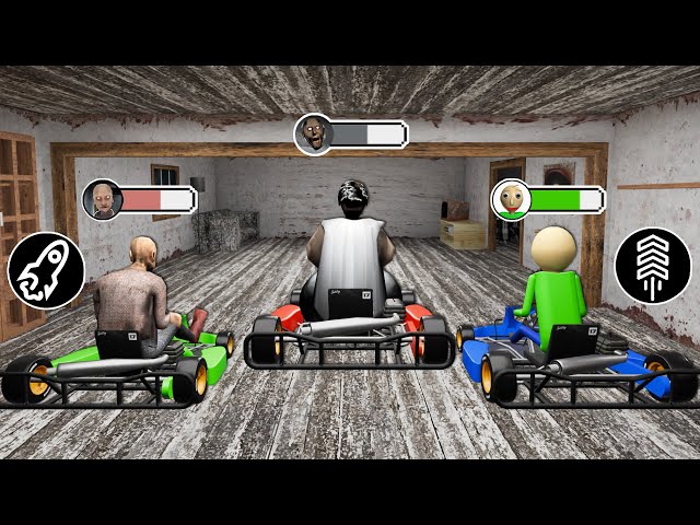 Playing as Granny Family on Kart Machines | NEW Mod Granny - Gameplay Animation (p.54)
