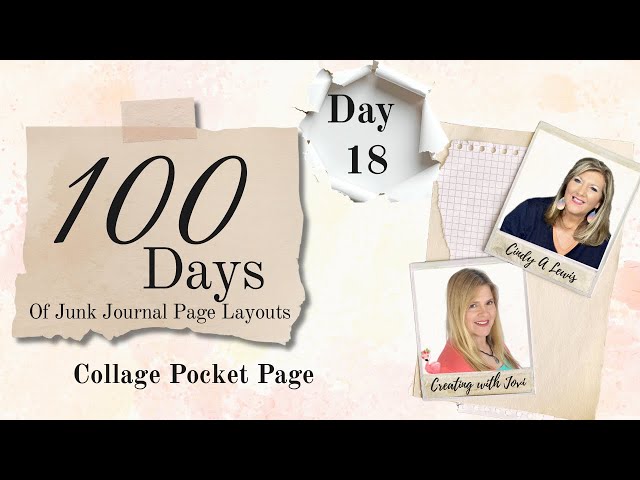100 Days of Junk Journal Page Layouts Day 18 | Collage Pocket Page