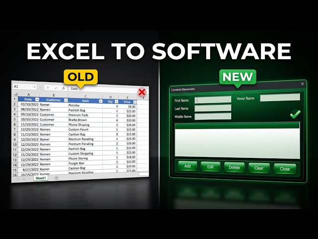 Turn Excel into Software: Professional UserForm Design ,