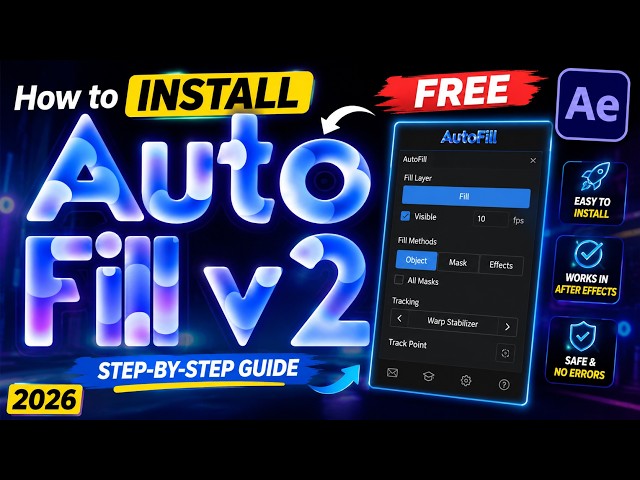 How to Install AutoFill Plugin FREE in After Effects (2026) Official method| 