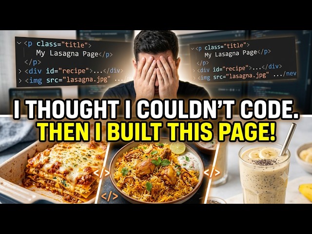 I Coded This Recipe Project From Scratch Only Using HTML | And It Actually Worked