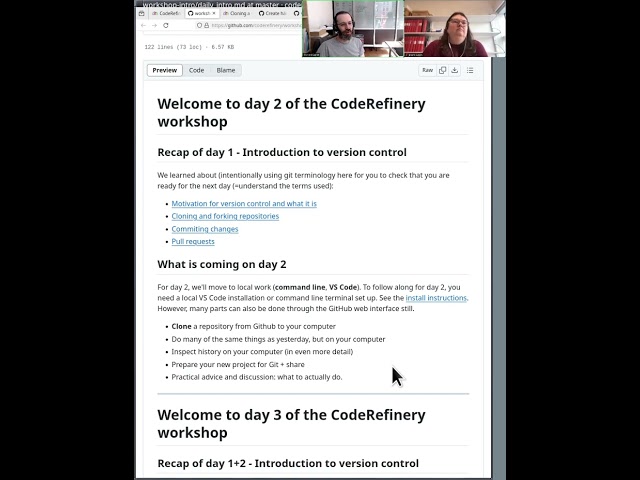 2.2 Day 2 introduction - CodeRefinery 2025 Mar