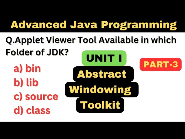 Advanced Java Programming MCQs|Java MCQ Questions and Answers|AWT MCQs|MSBTE|22517