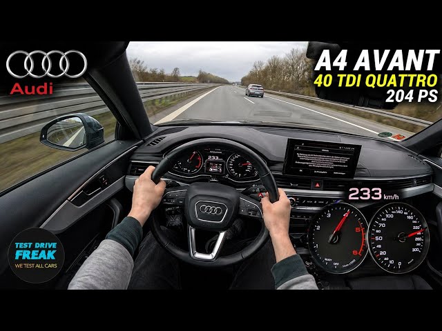 2024 Audi A4 Avant 40 TDI quattro (204 PS) TOPSPEED POV 🚗 Autobahn Drive | No Speed Limit