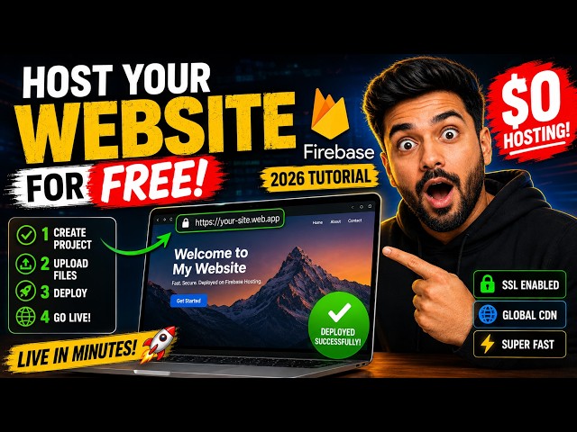 Host Your Website for FREE on Firebase in 2026 — Full Beginner Tutorial