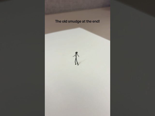 Try this trick with a ball point pen!🖊️#stickfigure #smudge #shadow #3d #drawing