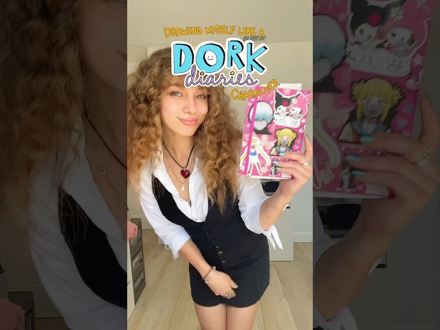 DRAWING MYSELF AS A DORK DIARIES CHARACTER 🩷✏️📓🥰 #journal #journaling #drawing #drawingtutorial