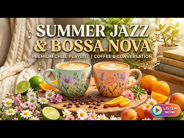 Happy Jazz Cafe ~ Beautiful Summer Morning Coffee Music & Soft Bossa Nova Instrumental