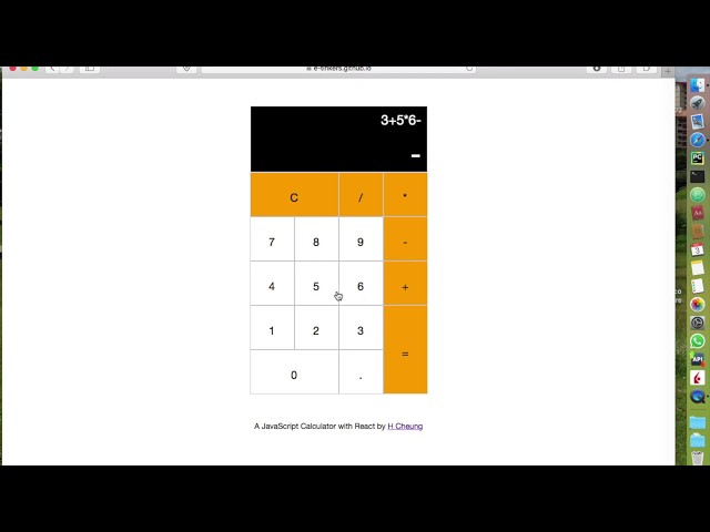 A JavaScript (React) Calculator