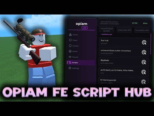 Opiam FE Script Hub - ROBLOX EXPLOITING