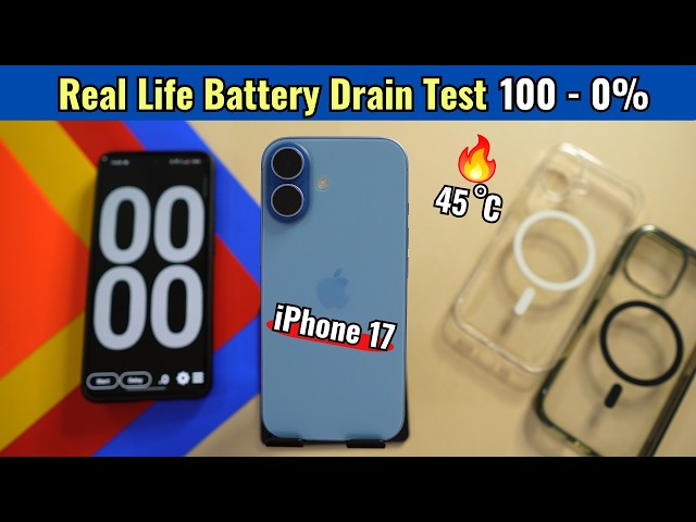 iPhone 17 Battery Drain Test in All Day Real life Usage | Gaming & Heating