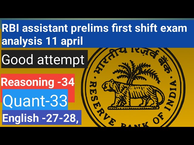 Rbi asistant prelims first shift exam analysis 2026,