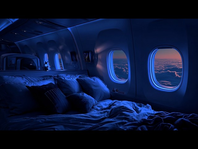 🔴 Luxury Jet White Noise to Sleep | Relax on Private Night Flight!