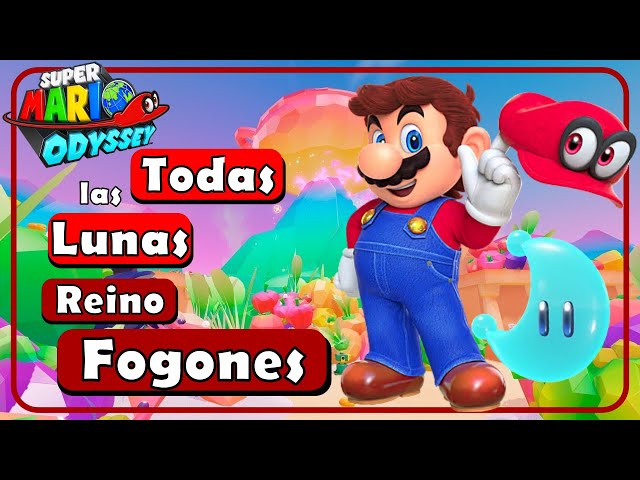 100% Guide - ALL POWER MOONS 🌙 Kingdom of the FIREPLACE 🫕 | Mario Odyssey 🌎